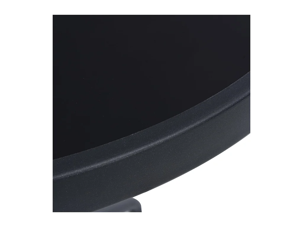 Table de jardin Noir 80 cm Acier et verre GHR61560