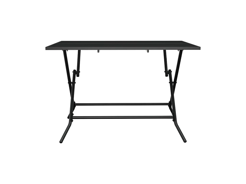 Mesa de jardim dobrável 110x80x72 cm malha de aço antracite PT830941