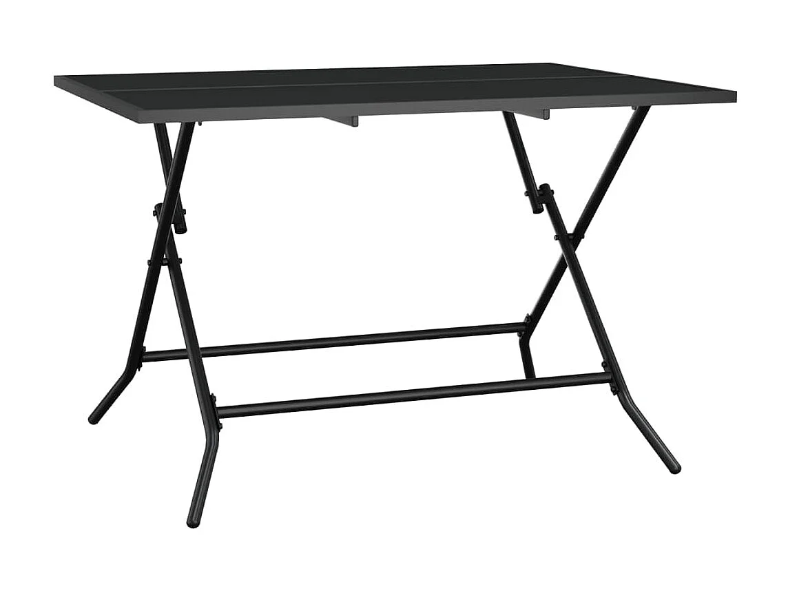Table de jardin pliable anthracite 110x80x72 cm maille d'acier GHR46409