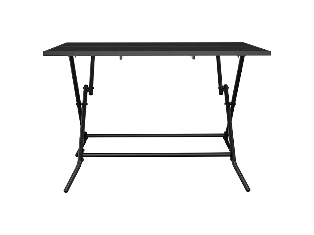 Table de jardin pliable anthracite 110x80x72 cm maille d'acier GHR46409