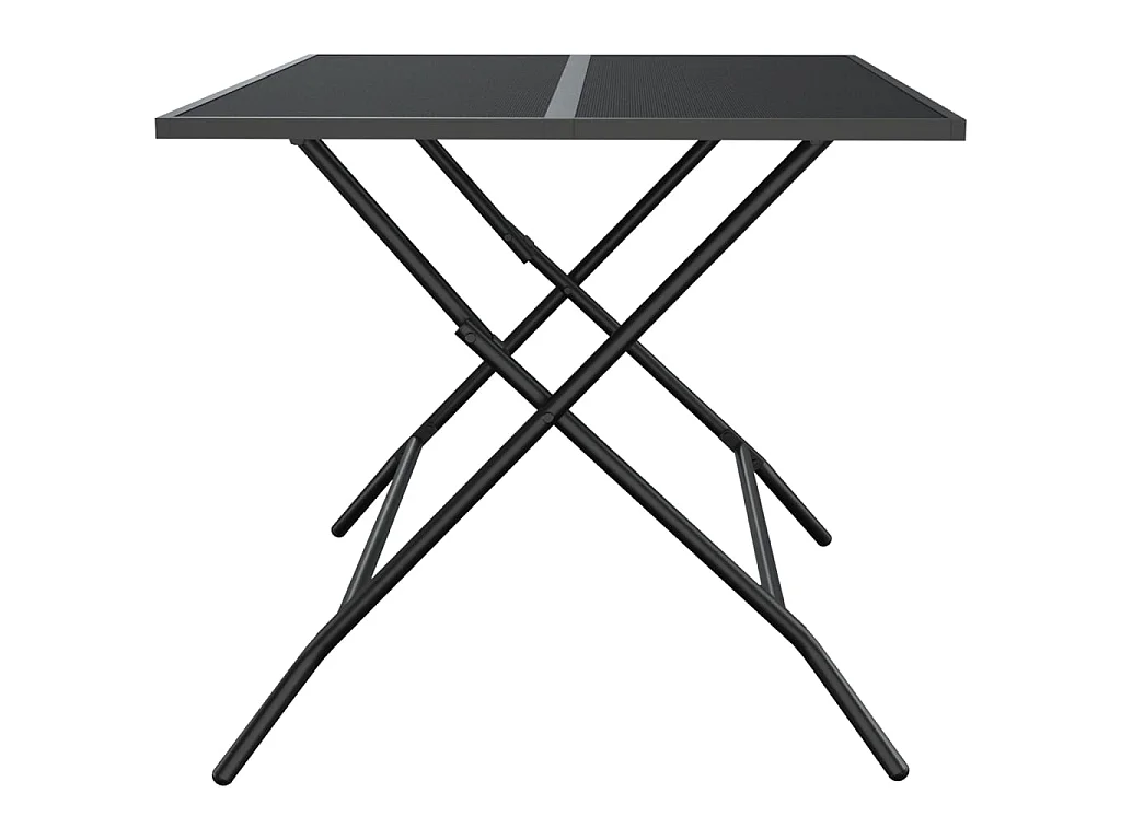 Table de jardin pliable anthracite 110x80x72 cm maille d'acier GHR46409