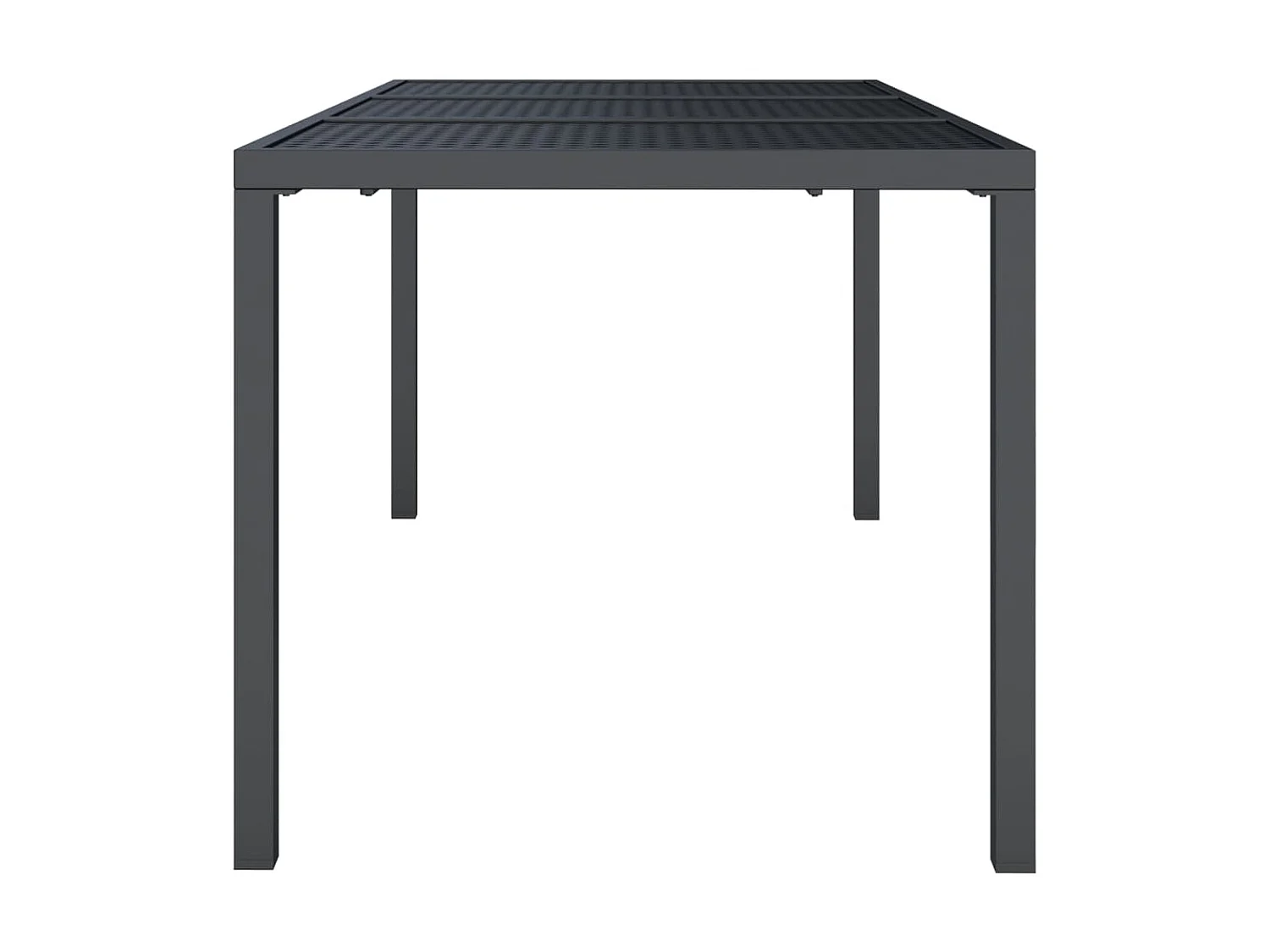 Table de jardin anthracite 165x80x72 cm acier GHR53582