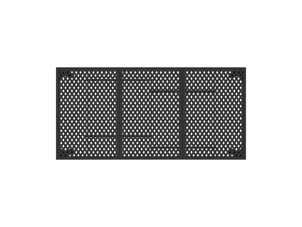Table de jardin anthracite 165x80x72 cm acier GHR53582