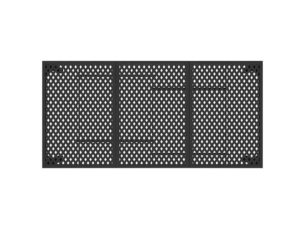 Table de jardin anthracite 165x80x72 cm acier GHR53582