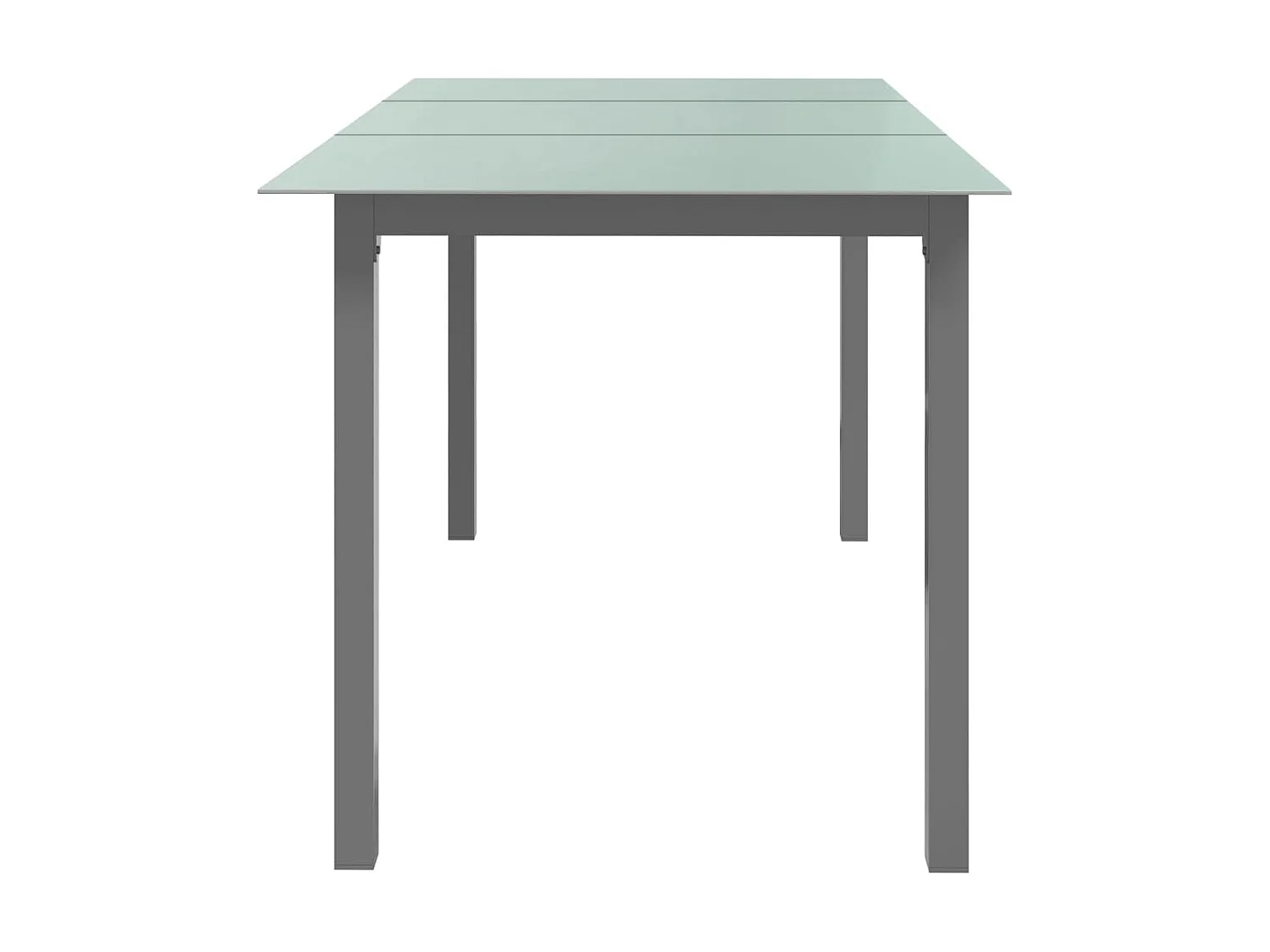 Table de jardin Gris clair 150x90x74 cm Aluminium et verre GHR72193