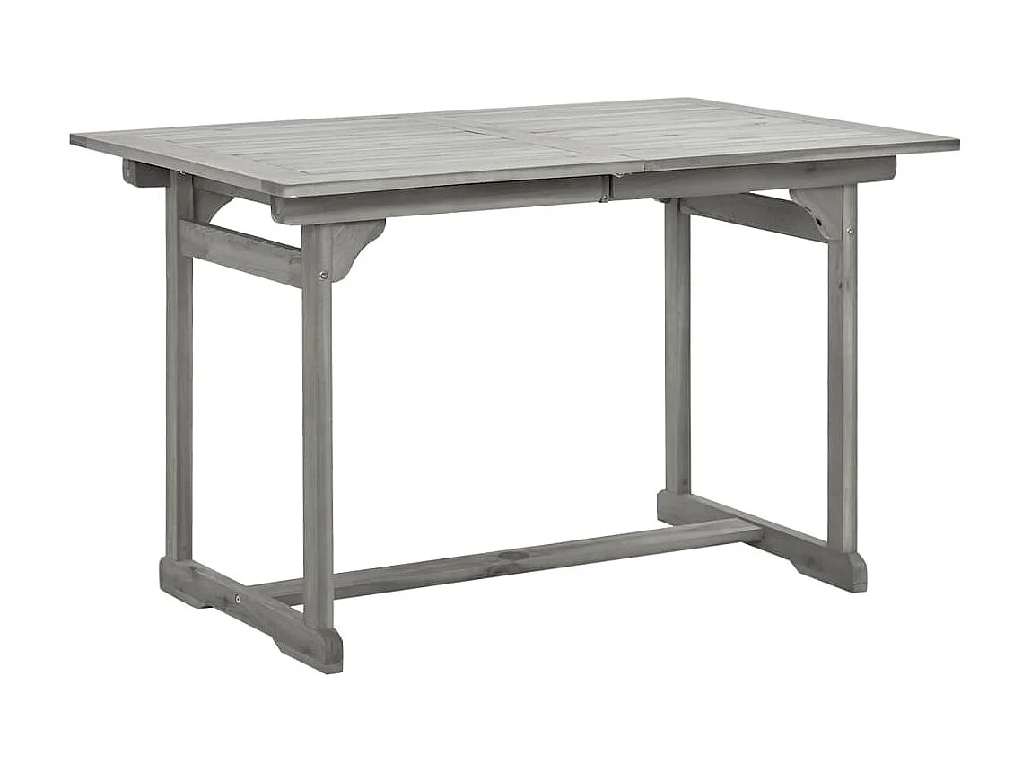 Table à manger de jardin (120-170)x80x75 cm Bois d'acacia massif GHR41467