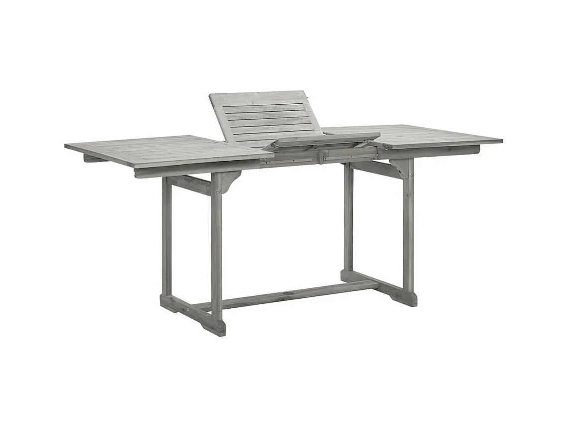 Table à manger de jardin (120-170)x80x75 cm Bois d'acacia massif GHR41467