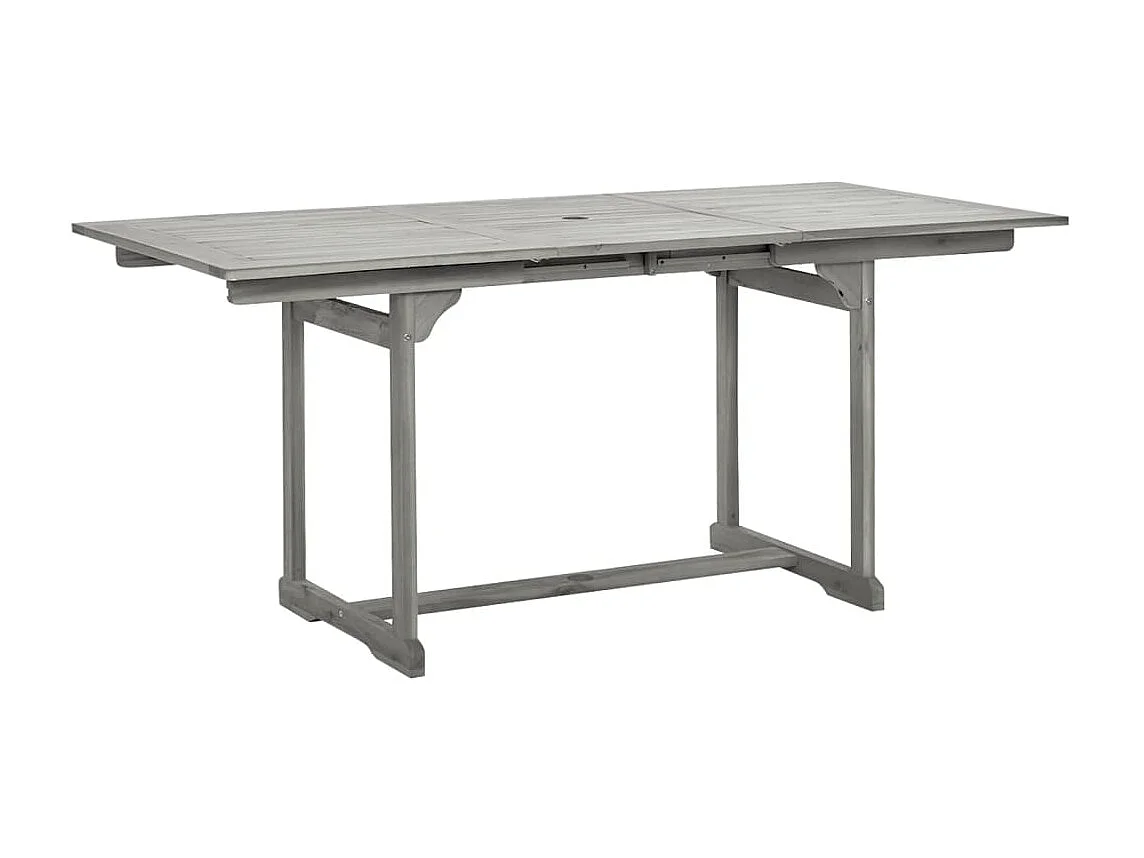 Mesa de jantar p/ jardim (120-170)x80x75 cm acácia maciça PT103984