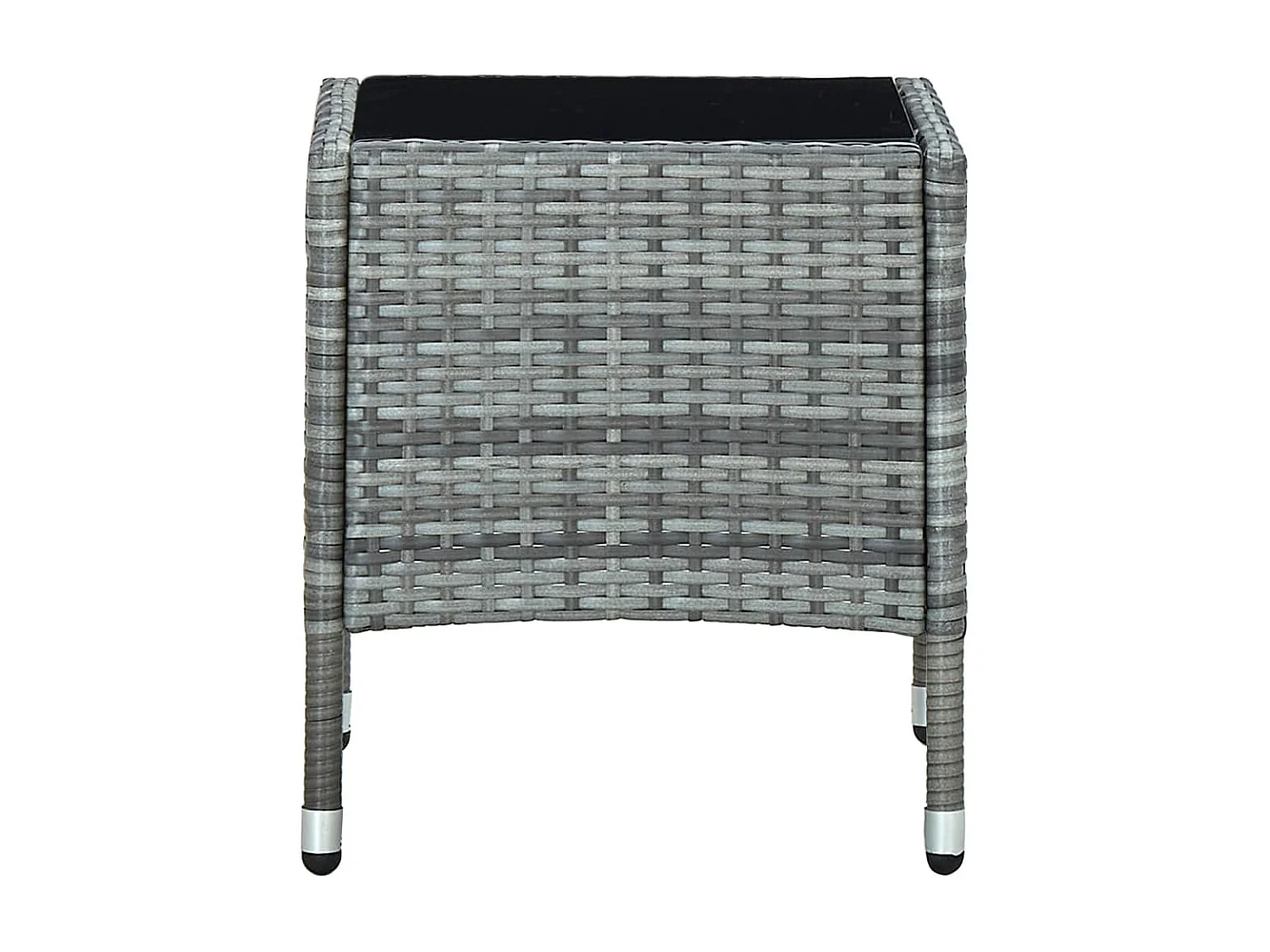 Table de jardin Gris 40x40x45 cm Résine tressée GHR97608