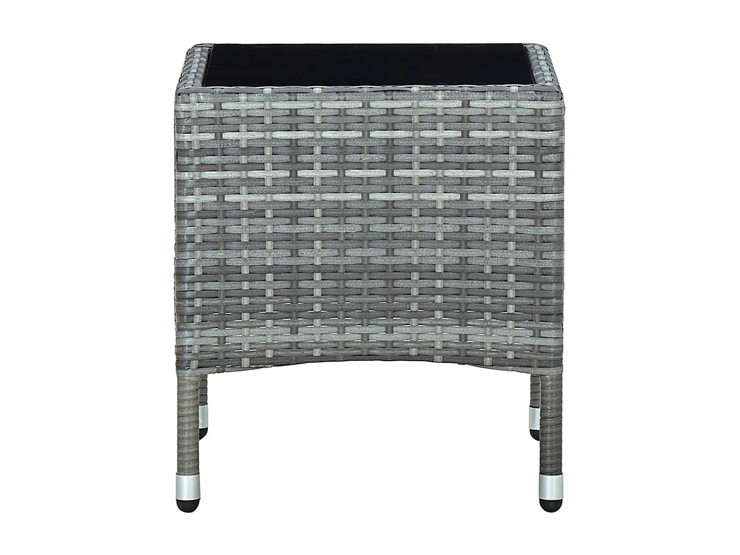 Table de jardin Gris 40x40x45 cm Résine tressée GHR97608