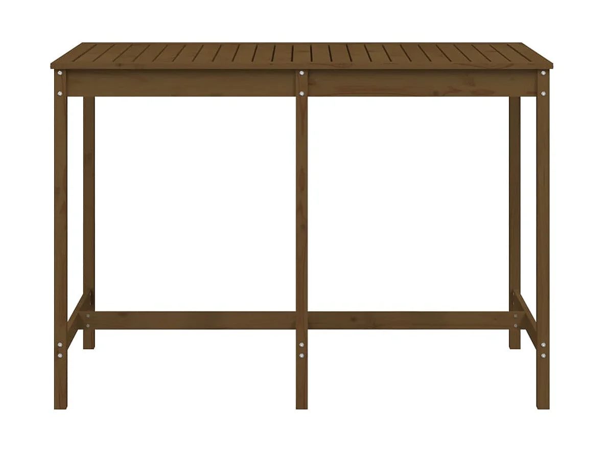 Table de jardin marron miel 159,5x82,5x110cm bois massif de pin GHR38621