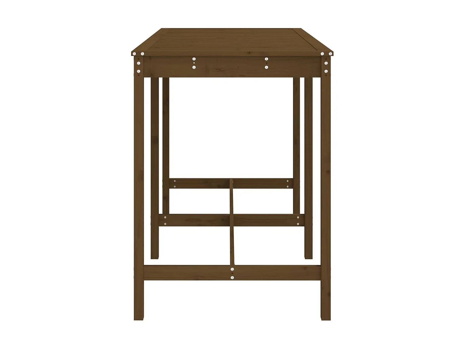 Table de jardin marron miel 159,5x82,5x110cm bois massif de pin GHR38621