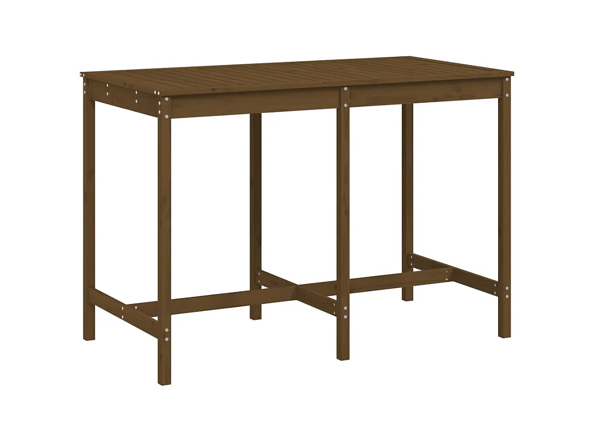 Table de jardin marron miel 159,5x82,5x110cm bois massif de pin GHR38621