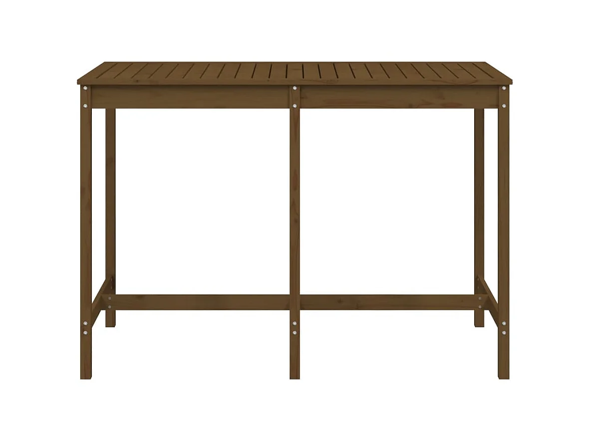 Table de jardin marron miel 159,5x82,5x110cm bois massif de pin GHR38621