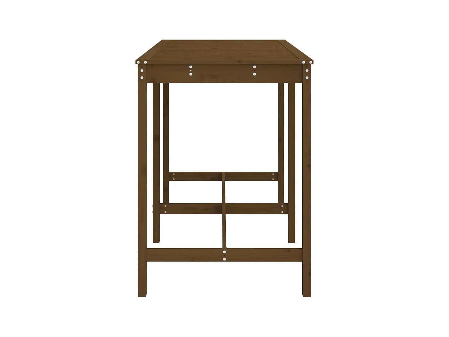 Table de jardin marron miel 159,5x82,5x110cm bois massif de pin GHR38621
