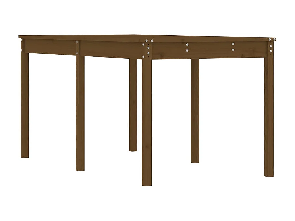 Table de jardin marron miel 159,5x82,5x76 cm bois massif de pin GHR63079