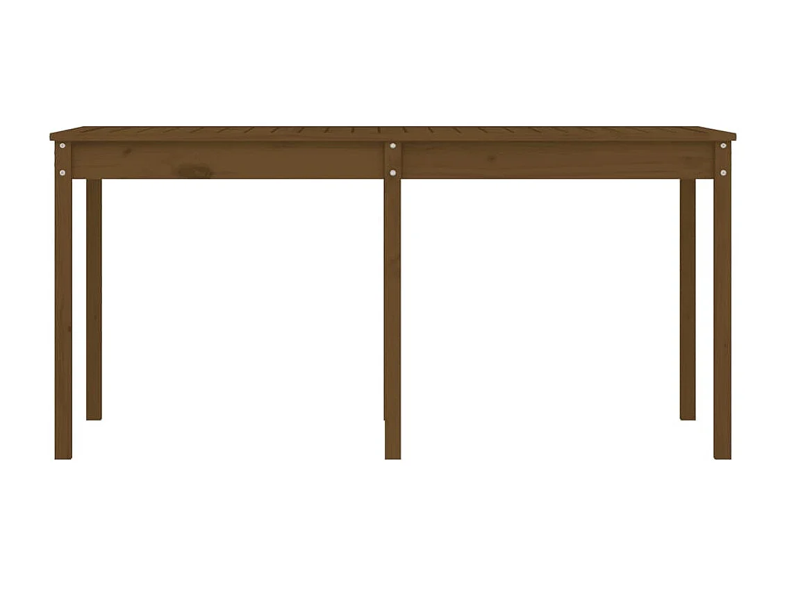 Table de jardin marron miel 159,5x82,5x76 cm bois massif de pin GHR63079