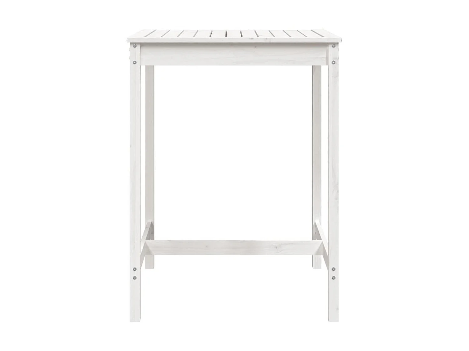 Table de jardin blanc 82,5x82,5x110 cm bois massif de pin GHR19991