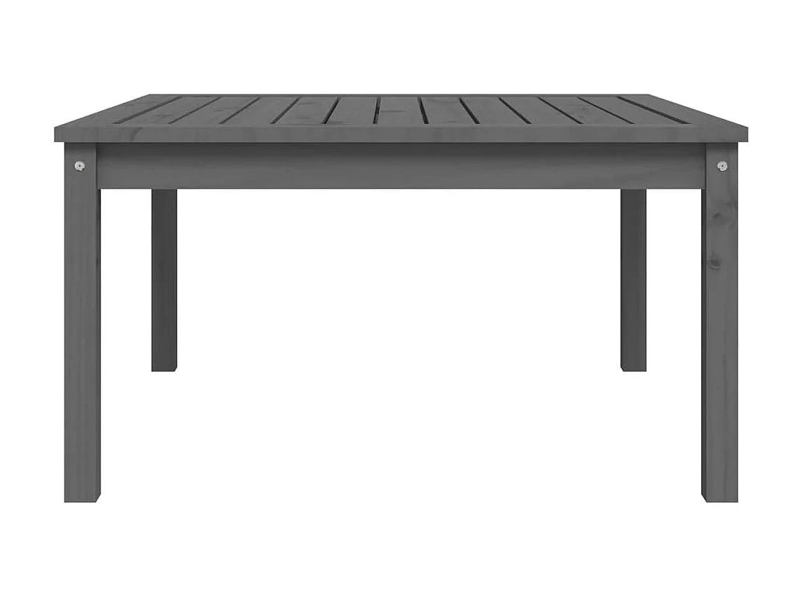 Mesa de jardim 82,5x82,5x45 cm madeira de pinho maciça cinzento PT917743