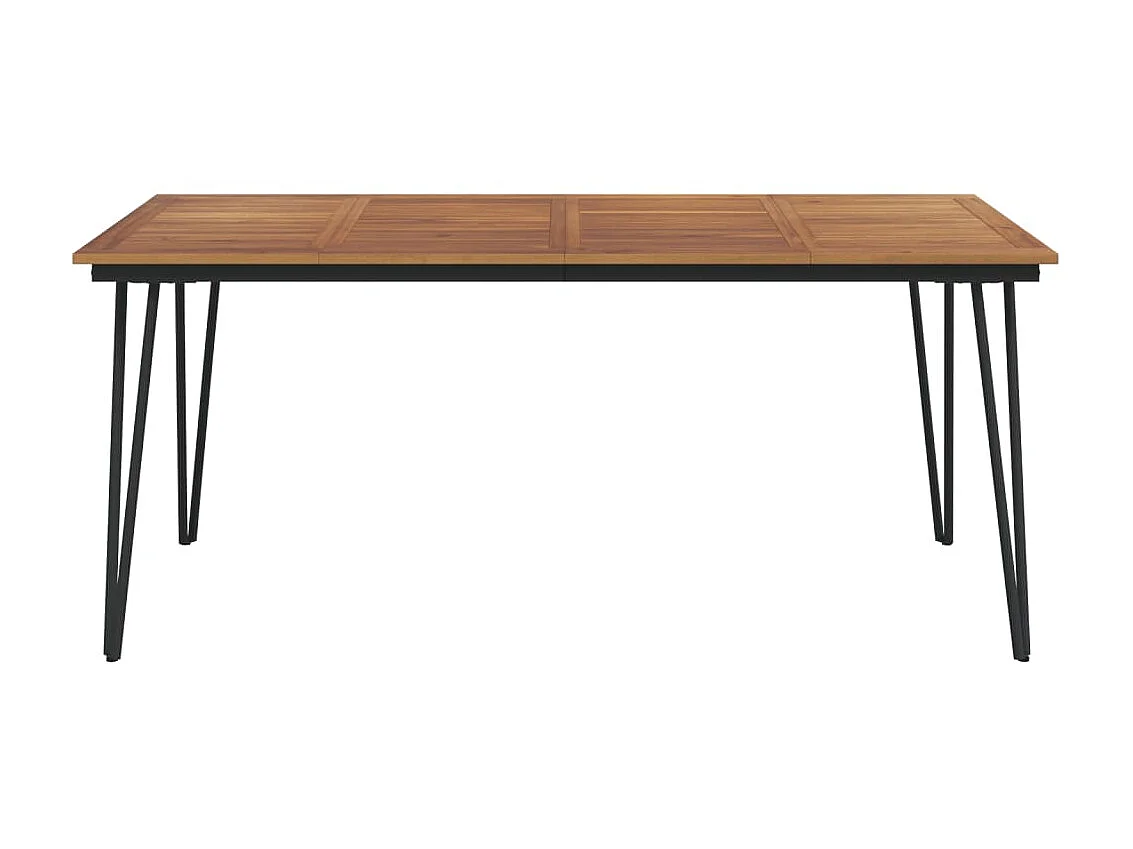 Table de jardin avec pieds épingle à cheveux 180x90x75 acacia GHR62266