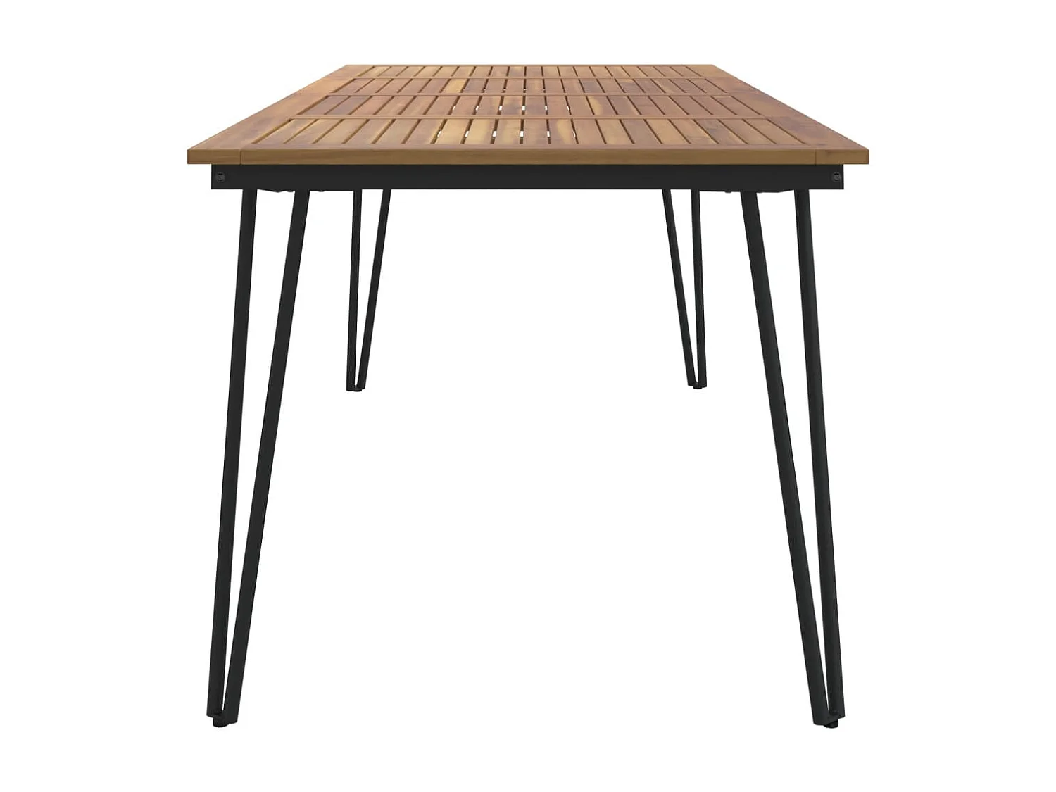 Table de jardin avec pieds épingle à cheveux 180x90x75 acacia GHR62266