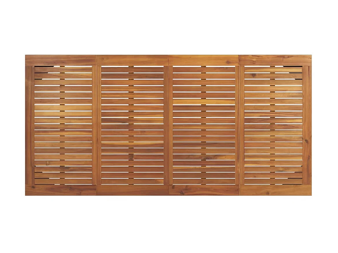 Table de jardin avec pieds épingle à cheveux 180x90x75 acacia GHR62266