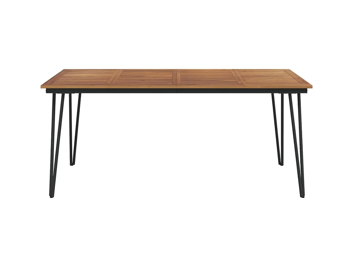 Table de jardin avec pieds épingle à cheveux 180x90x75 acacia GHR62266