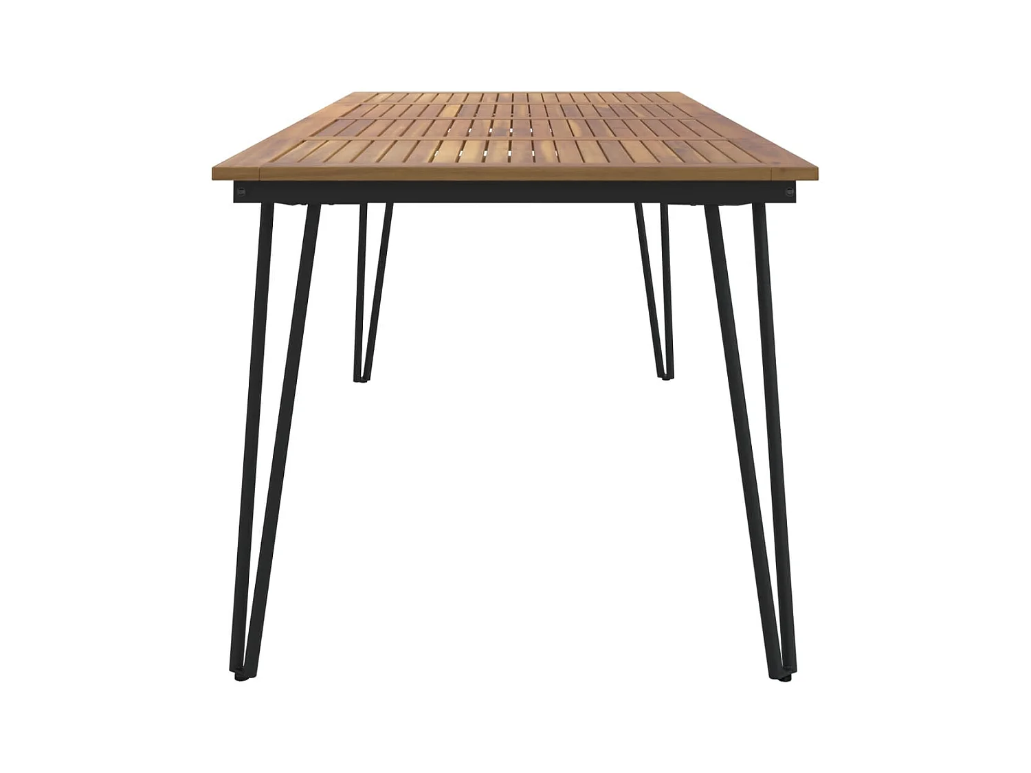 Table de jardin avec pieds épingle à cheveux 180x90x75 acacia GHR62266