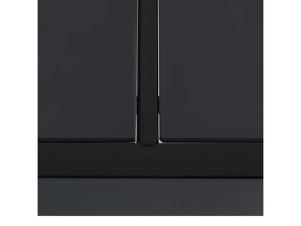 Table de jardin 190x90x74 cm Noir Acier GHR63435