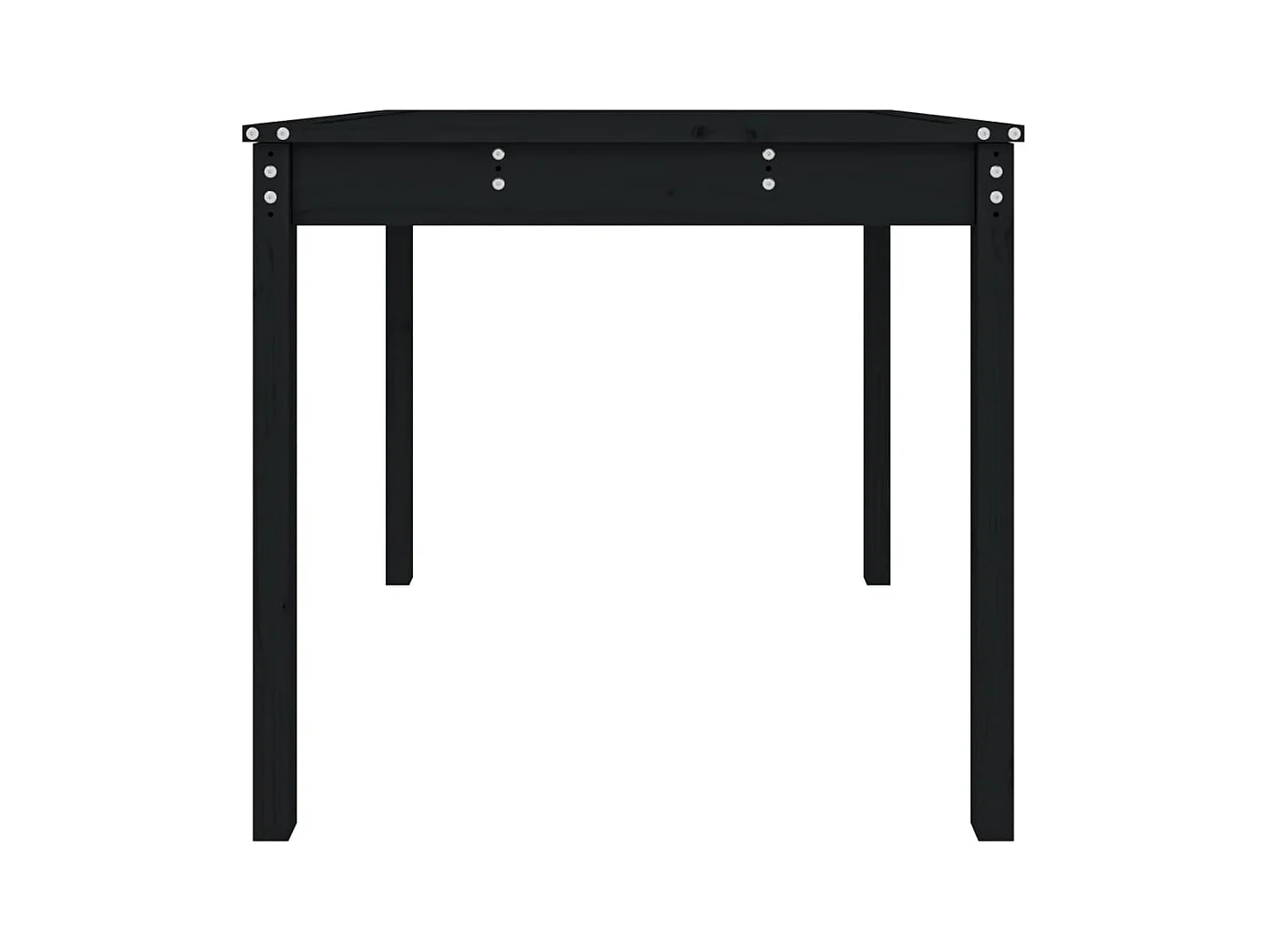 Table de jardin noir 82,5x82,5x76 cm bois massif de pin GHR74222