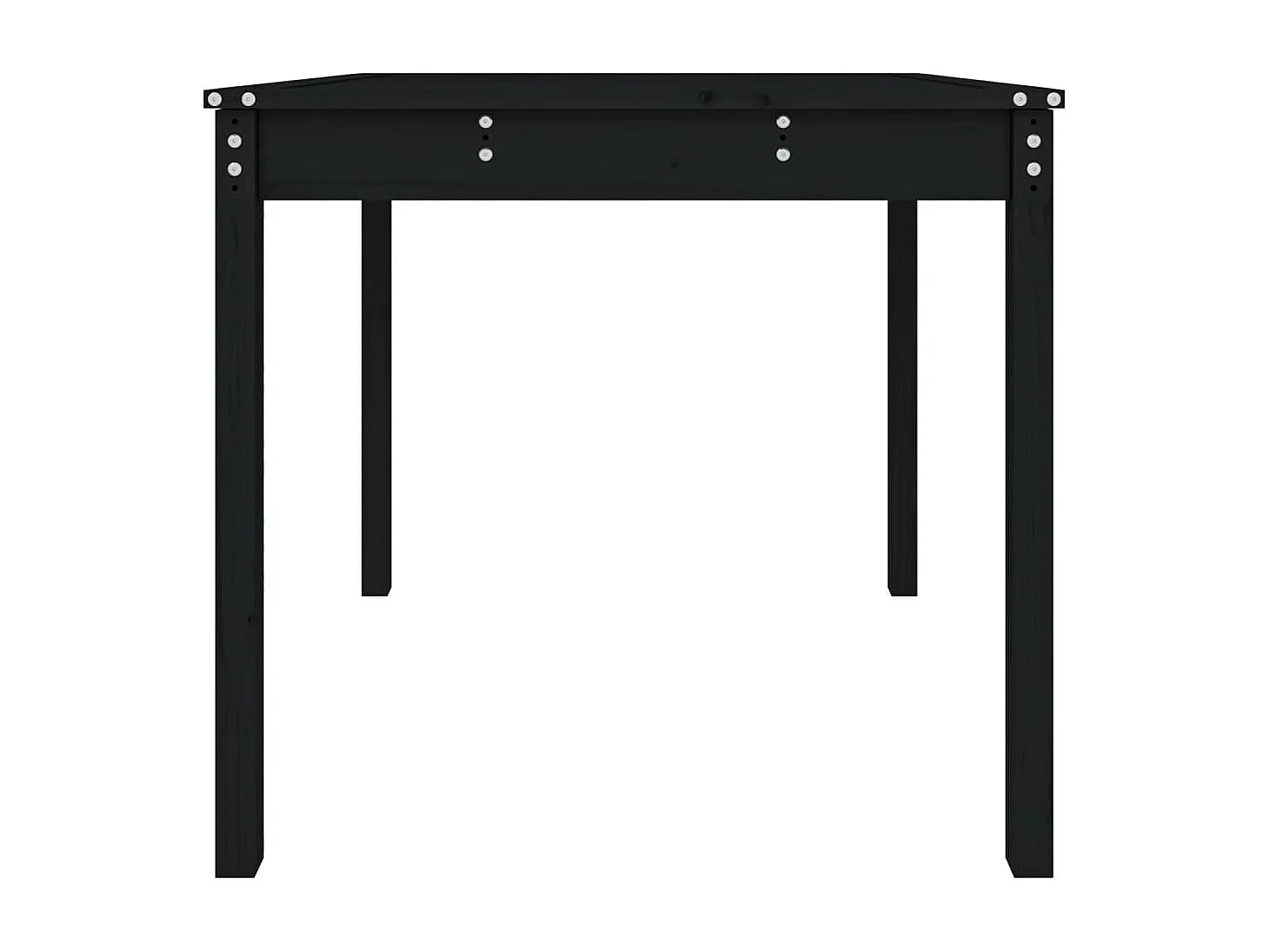 Table de jardin noir 82,5x82,5x76 cm bois massif de pin GHR74222