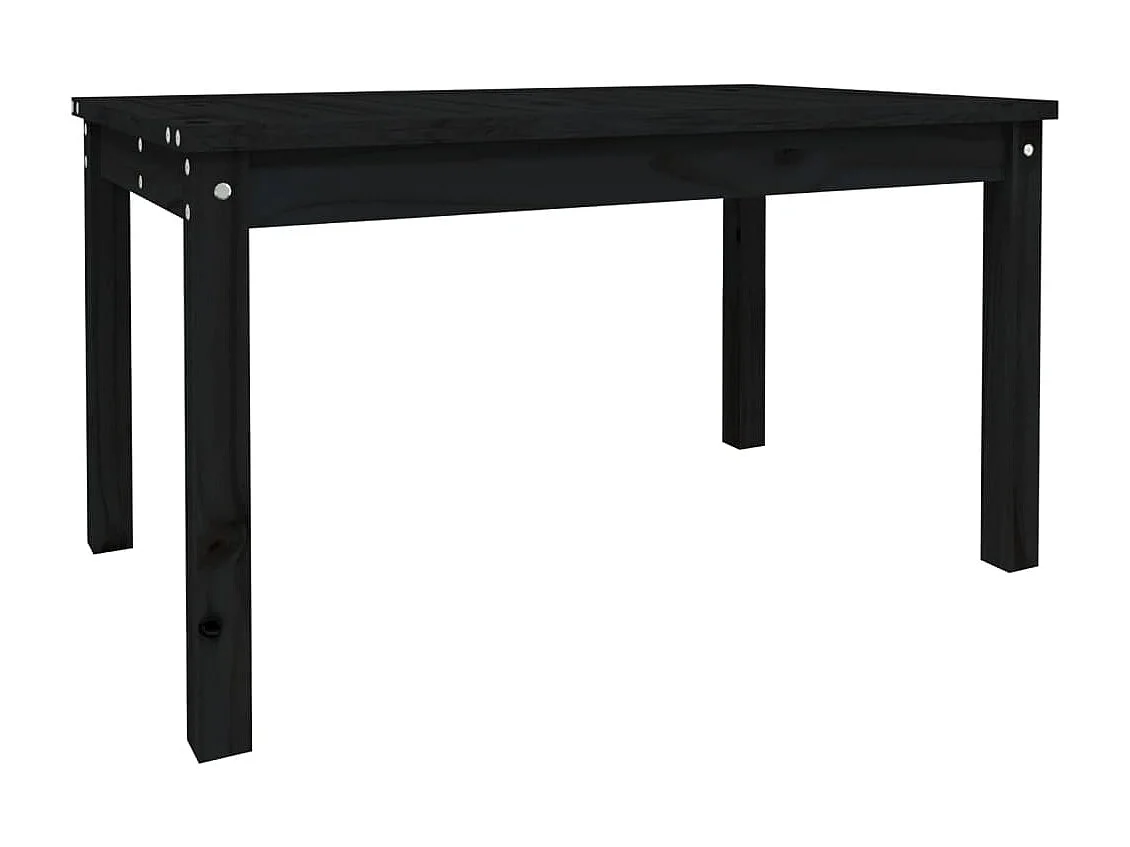 Table de jardin noir 82,5x50,5x45 cm bois massif de pin GHR81537