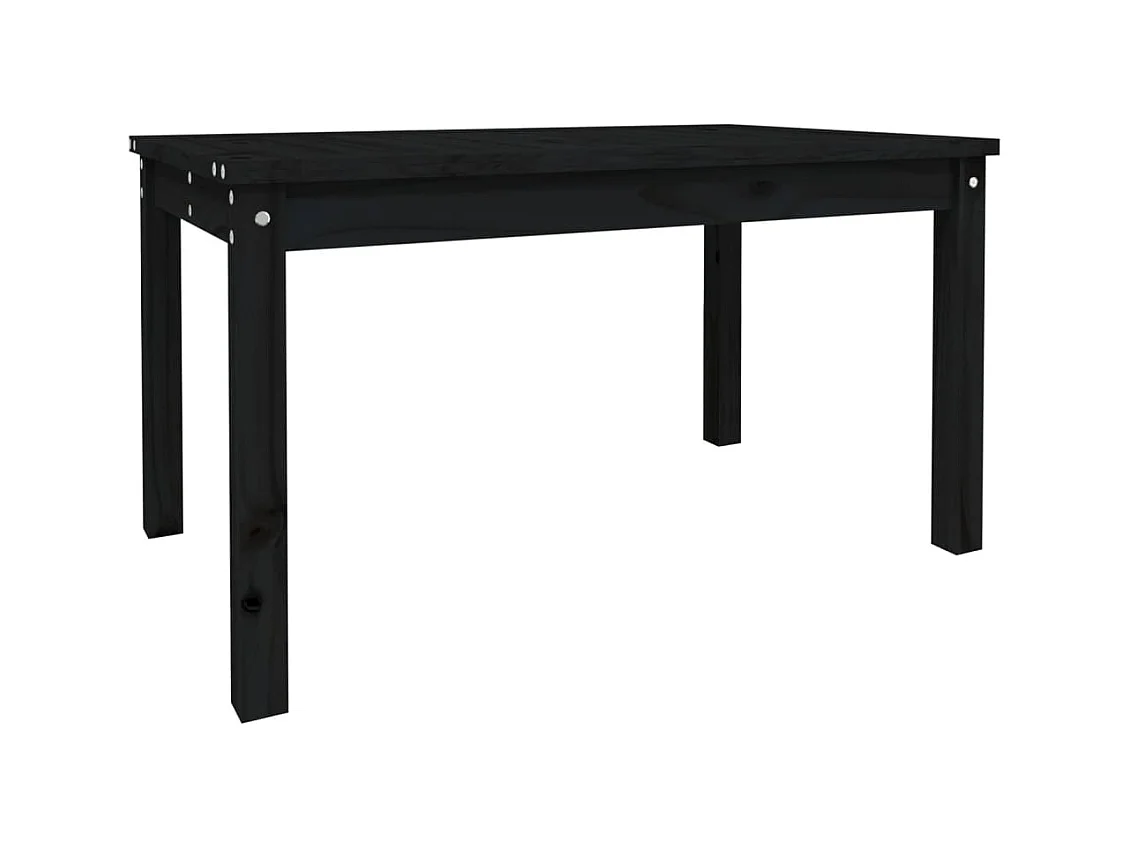 Table de jardin noir 82,5x50,5x45 cm bois massif de pin GHR81537