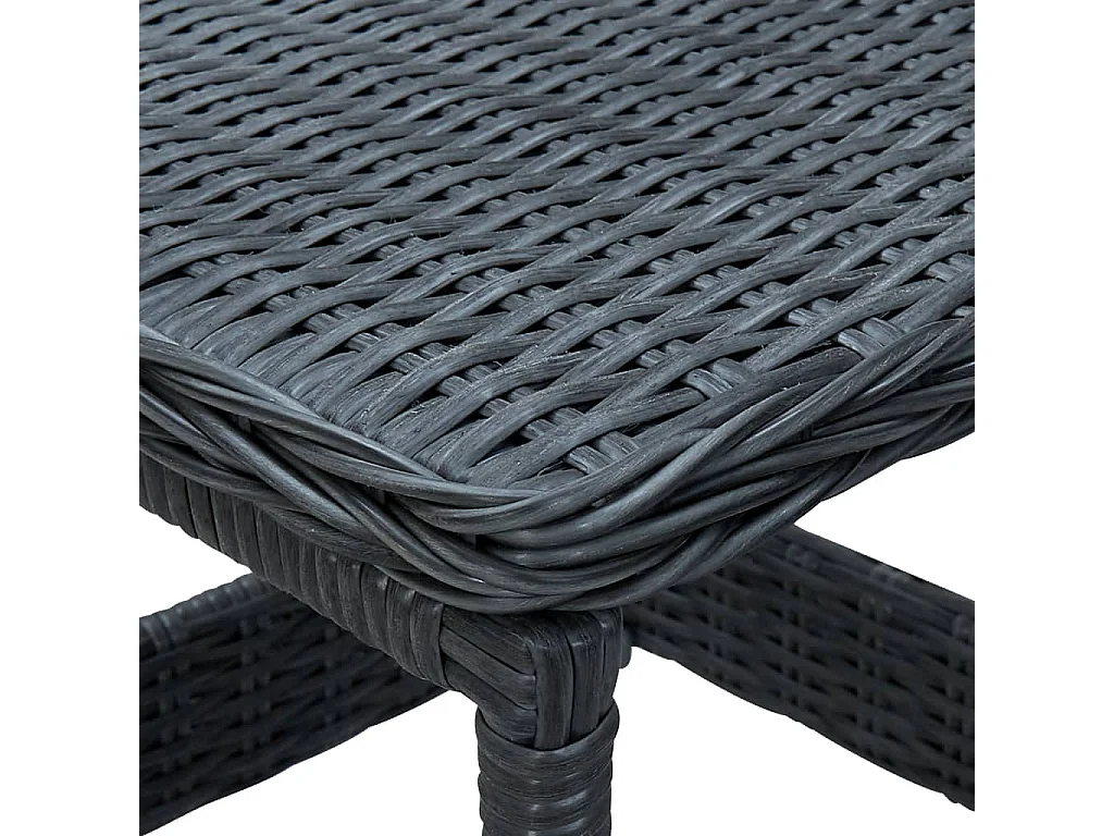 Tuintafel 45x45x46,5 cm poly rattan donkergrijs NL370386
