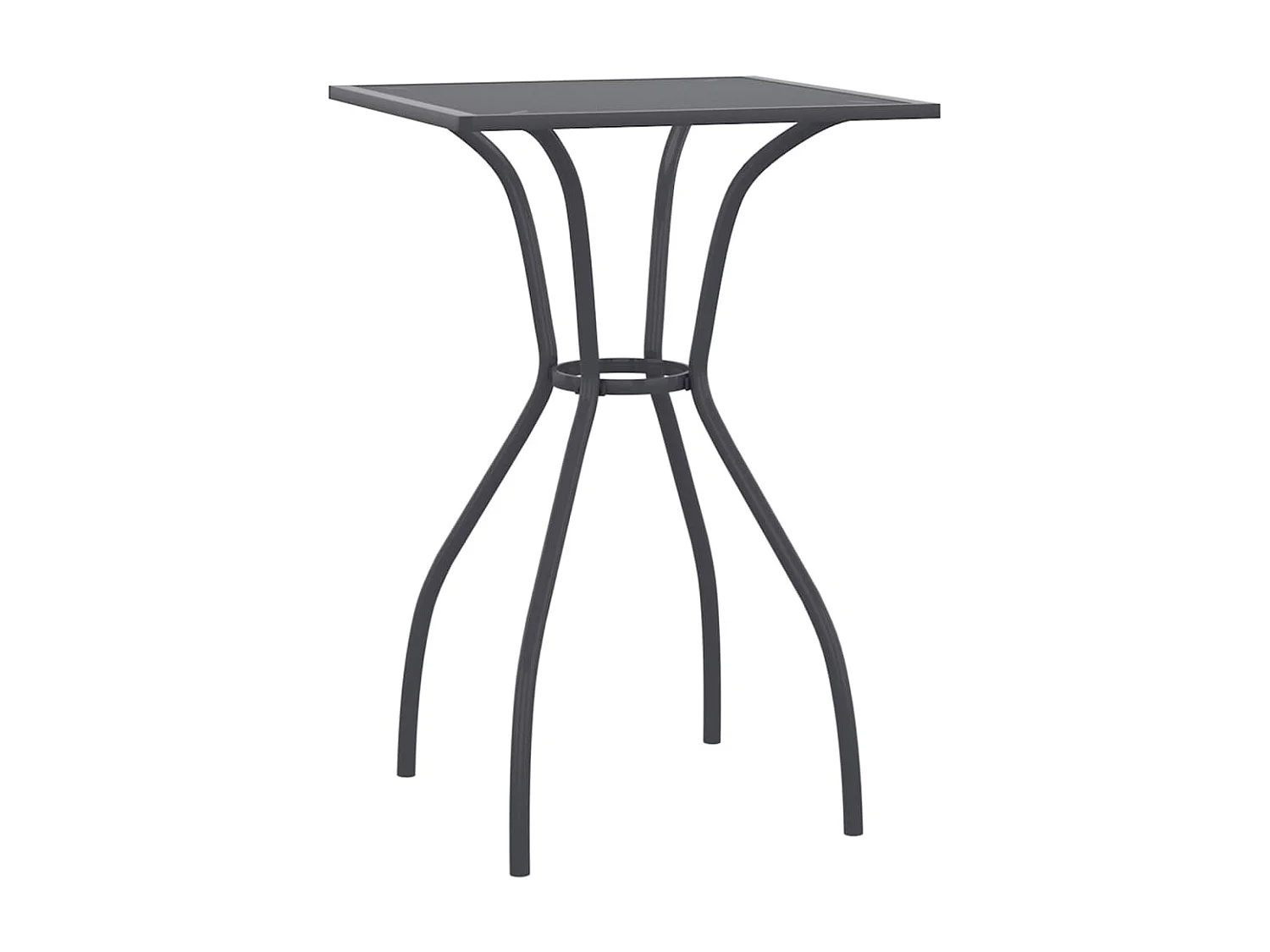 Table de jardin anthracite 50x50x72 cm treillis d'acier GHR94289