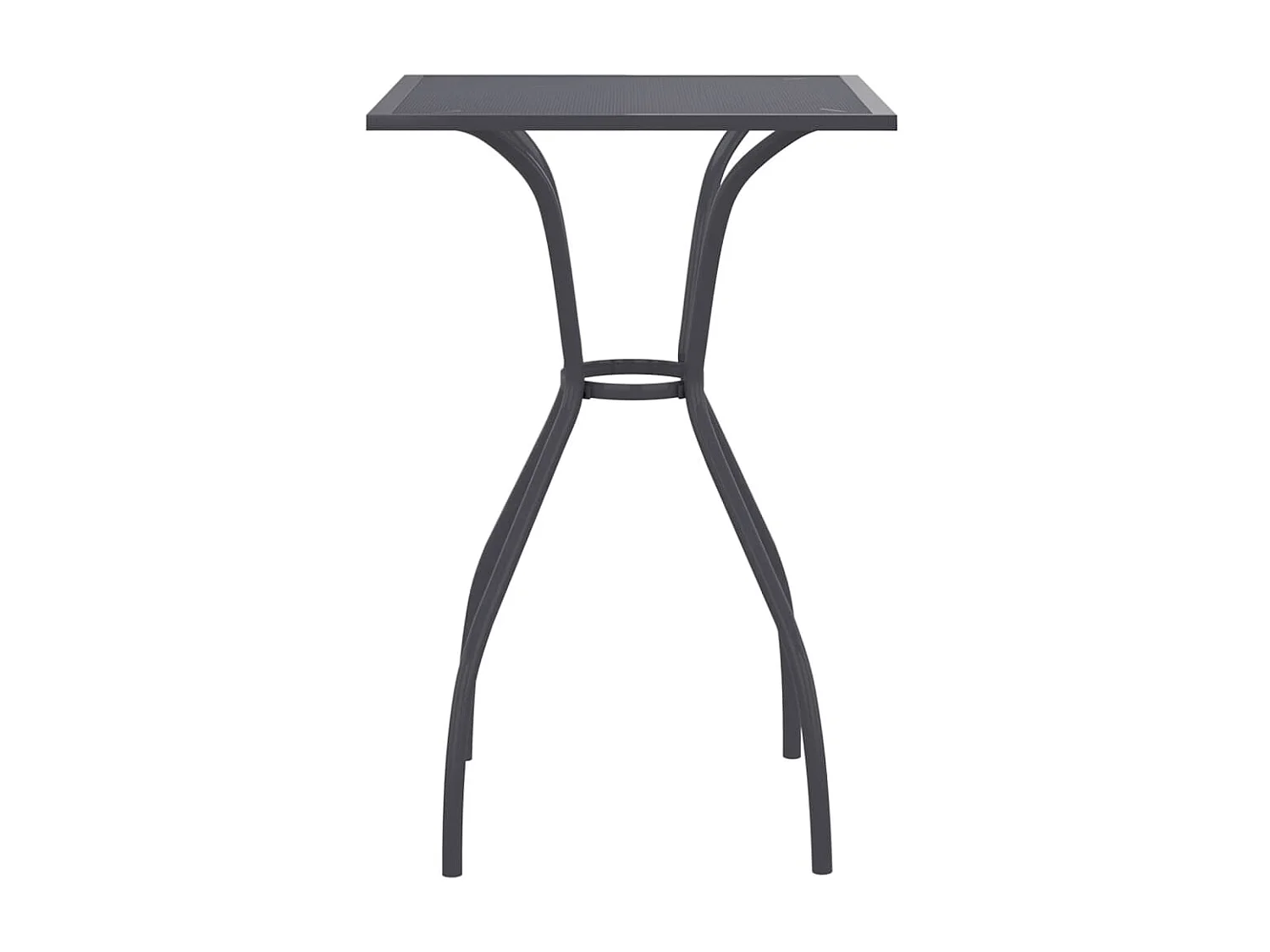 Table de jardin anthracite 50x50x72 cm treillis d'acier GHR94289