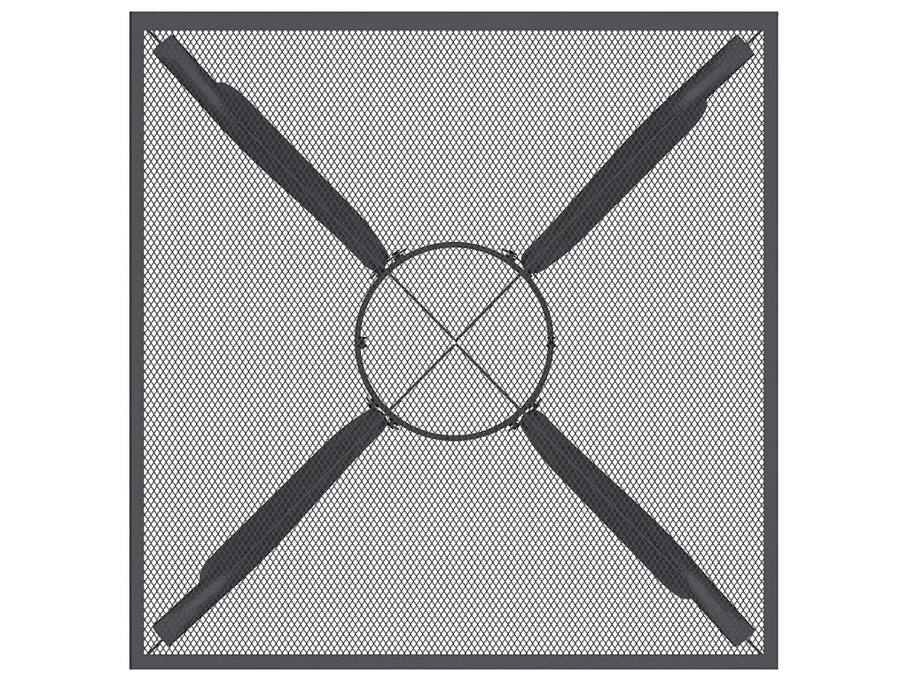 Table de jardin anthracite 50x50x72 cm treillis d'acier GHR94289