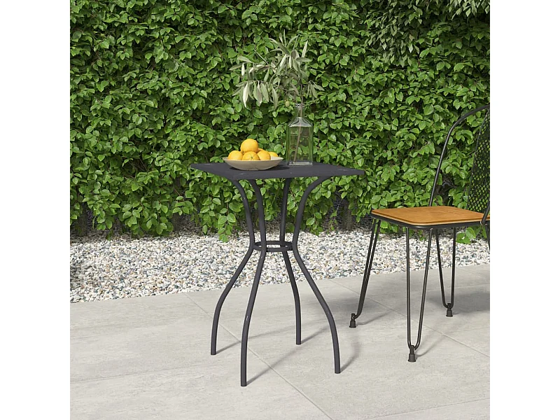Table de jardin anthracite 50x50x72 cm treillis d'acier GHR94289