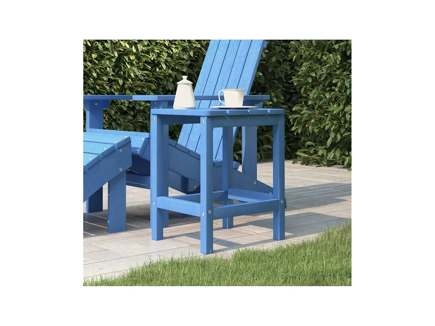 Table de jardin Adirondack Bleu marine 38x38x46 cm PEHD GHR92944