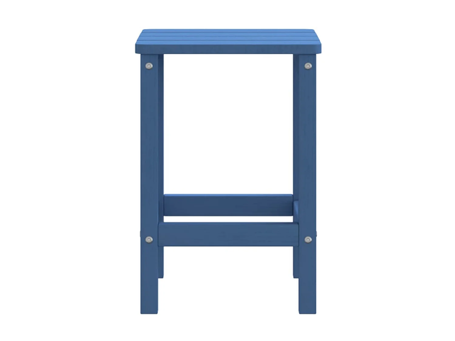 Mesa de comedor de jardín Adirondack HDPE azul agua 38x38x46 cm KOW45405