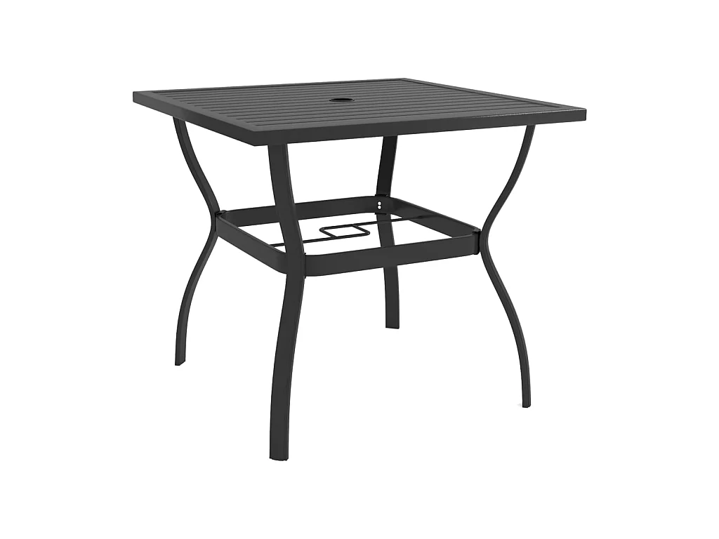 Table de jardin Anthracite 81,5x81,5x72 cm Acier GHR55664