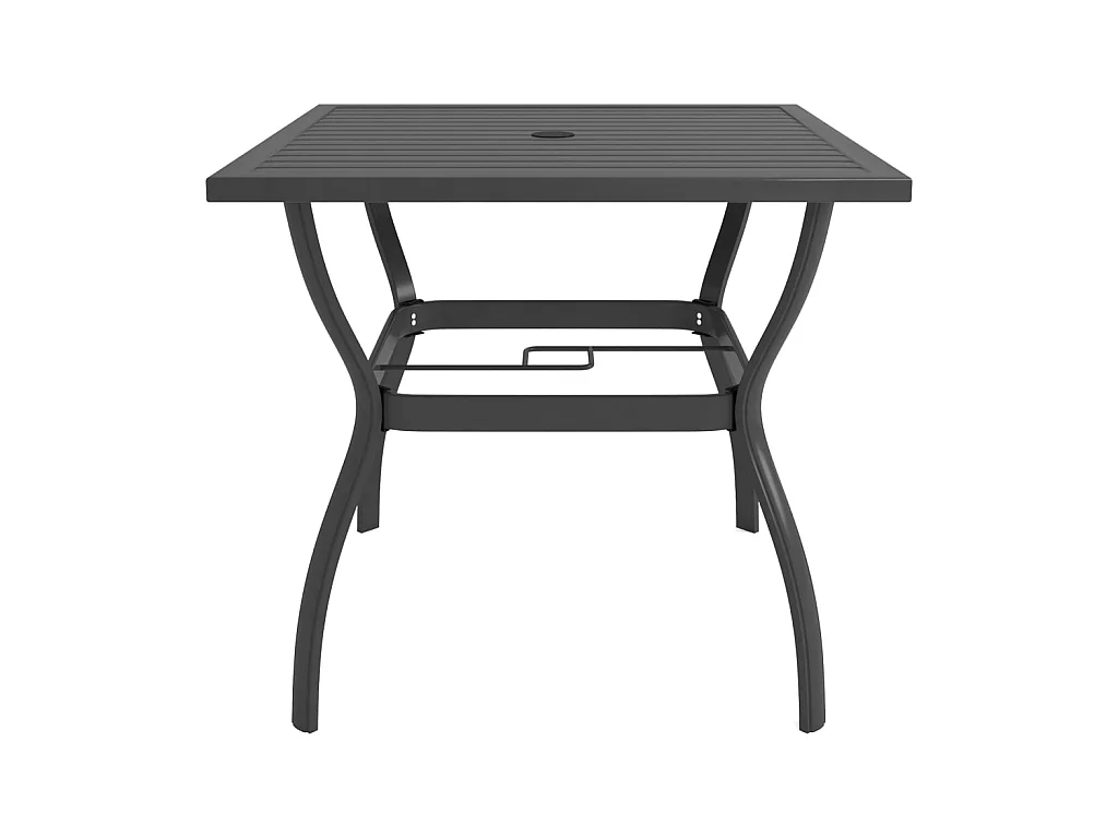 Table de jardin Anthracite 81,5x81,5x72 cm Acier GHR55664