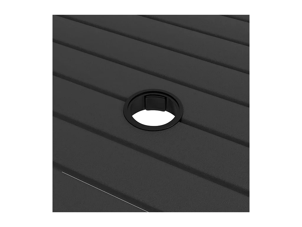 Table de jardin Anthracite 81,5x81,5x72 cm Acier GHR55664