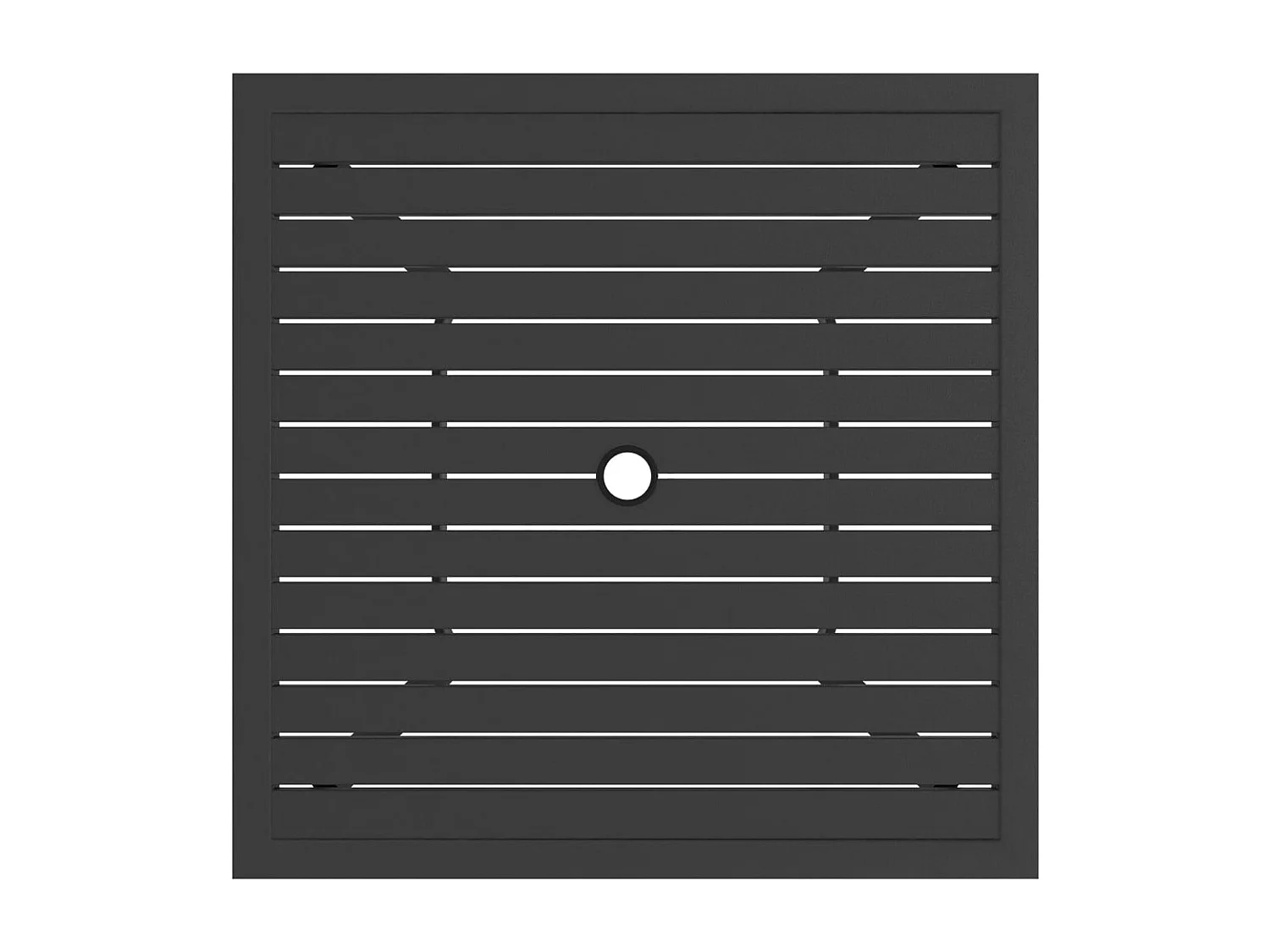 Table de jardin Anthracite 81,5x81,5x72 cm Acier GHR55664