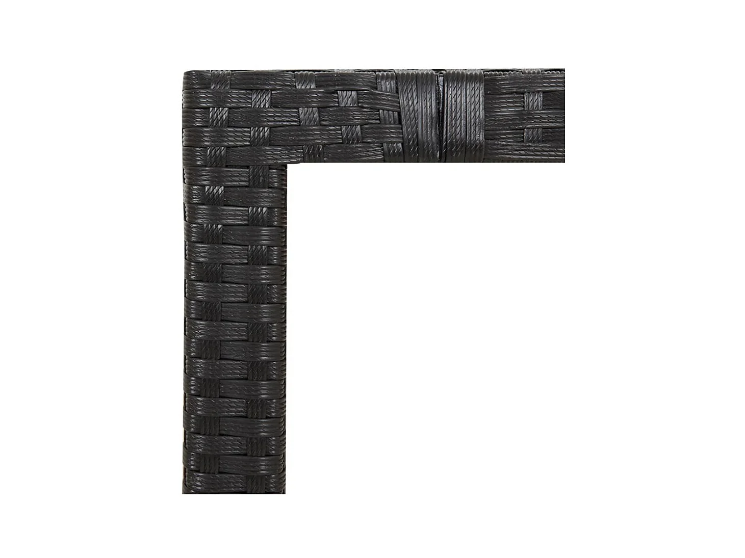 Table de jardin plateau en bois Noir Résine tressée bois massif GHR95278