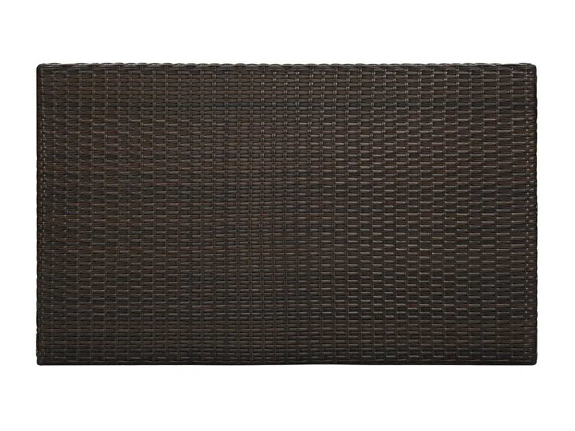 Mesa de bar para jardim 100x60,5x110,5 cm vime PE castanho PT930609