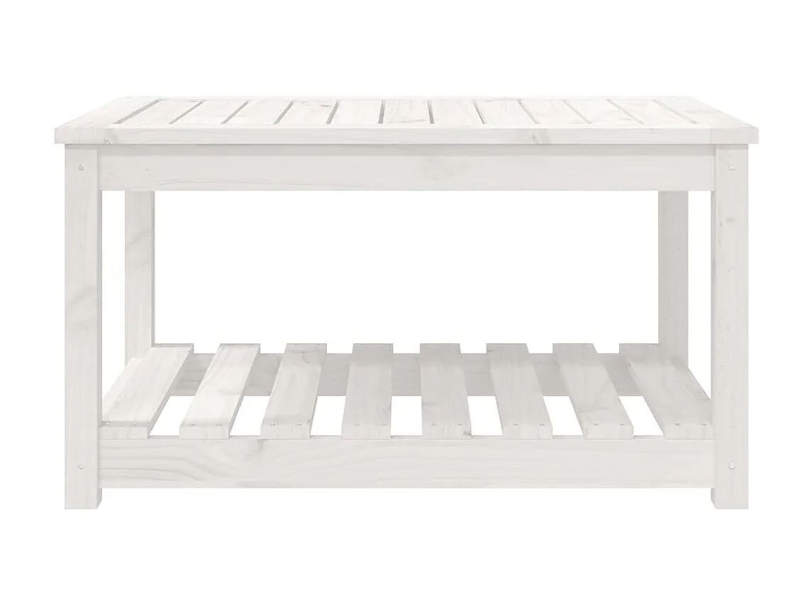 Mesa de jardim 82,5x50,5x45 cm madeira de pinho maciça branco PT451179