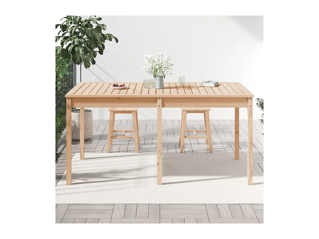 Mesa de jardim 159,5x82,5x76 cm madeira de pinho maciça PT632712