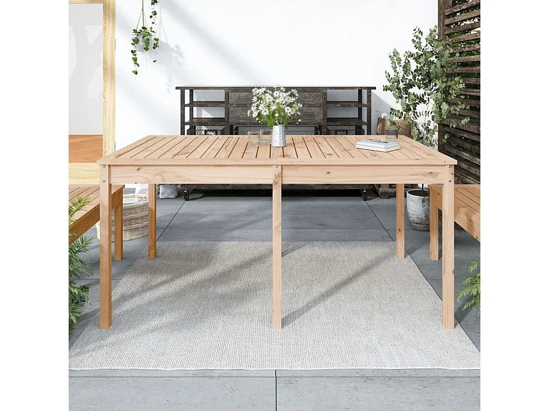 Table de jardin 159,5x82,5x76 cm bois massif de pin GHR90013