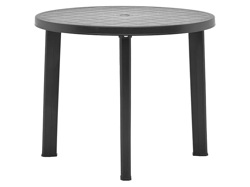 Mesa de comedor de jardín de plástico gris antracita 89 cm KOW41913